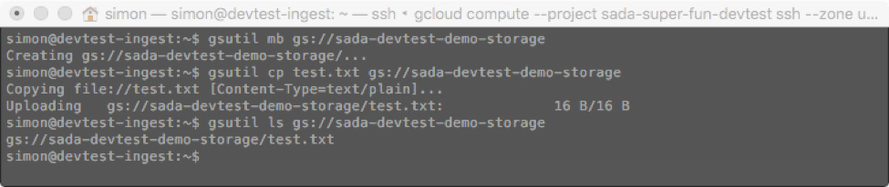Google Cloud Platform Dev and Test