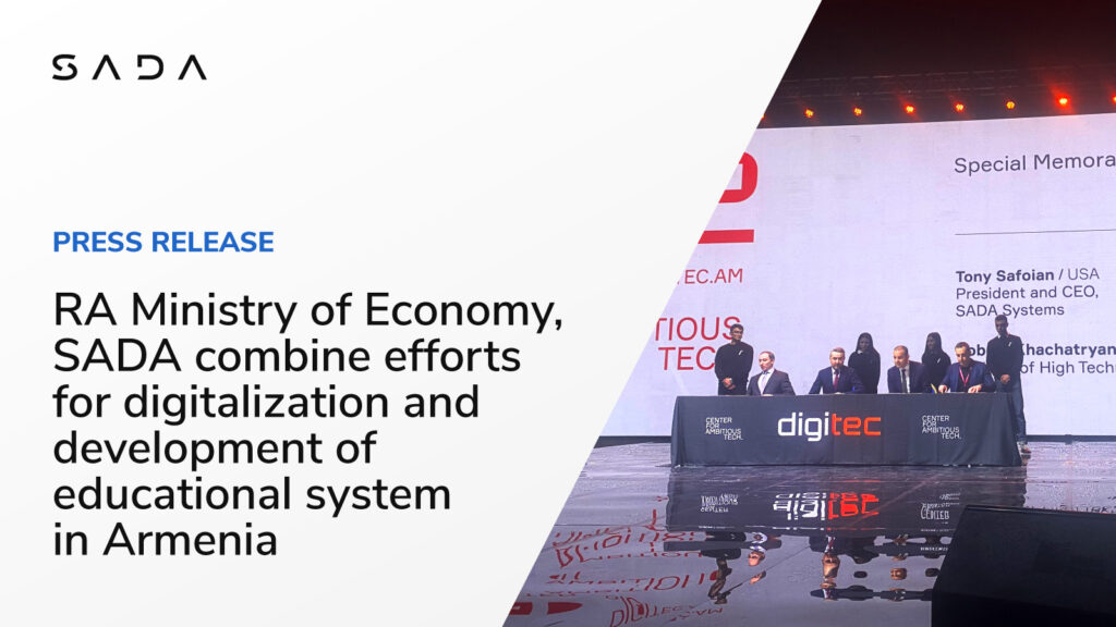 RA Ministry of Economy, SADA combine efforts for digitalization and development