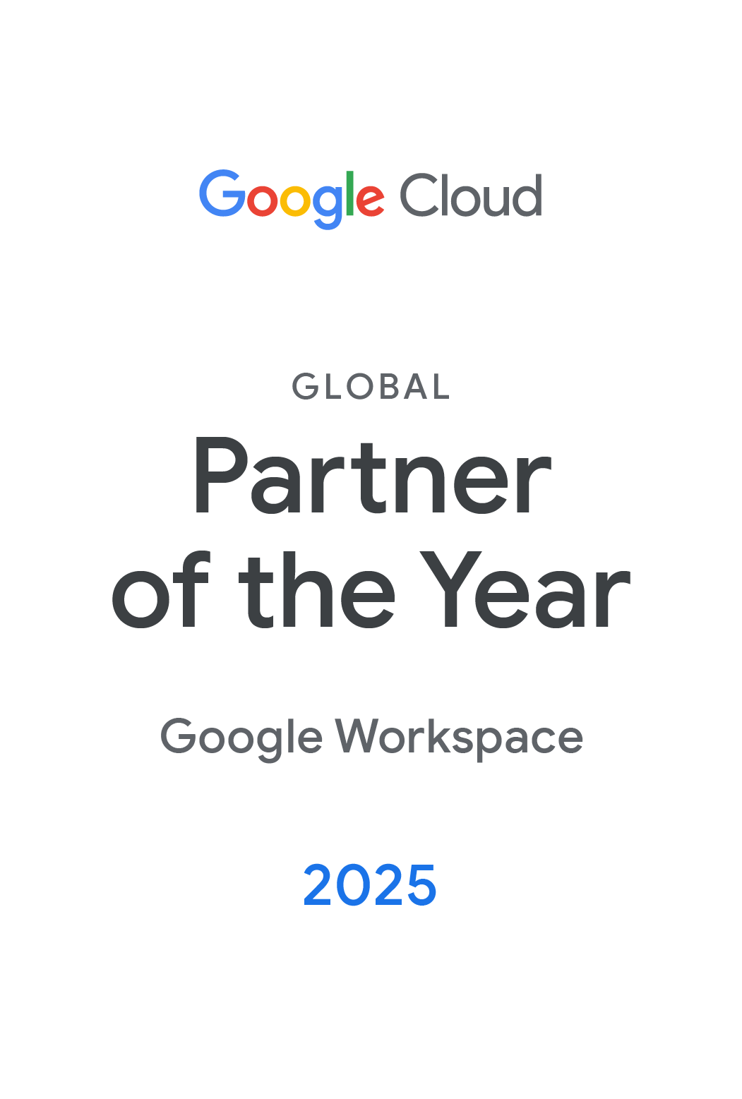 Google Cloud 2025 Global Partner of the Year