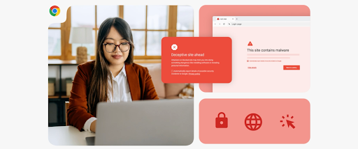 Zero trust data protection policies, enterprise browser to protect against phishing attempts, data breaches, cyber risk, malicious websites, malicious content, and ransomware attacks